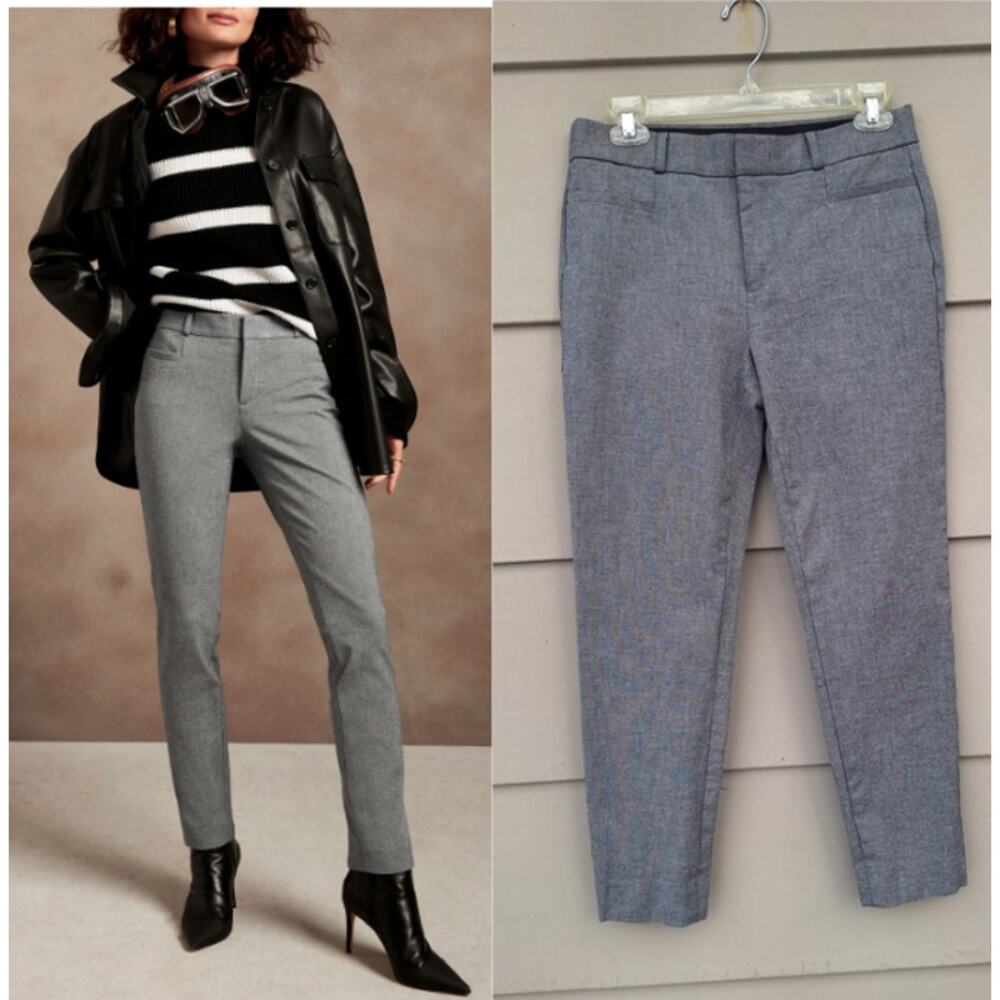 Banana Republic Sloan Womens skinny slim Dressy Pants Gray Size 4 Career Preppy